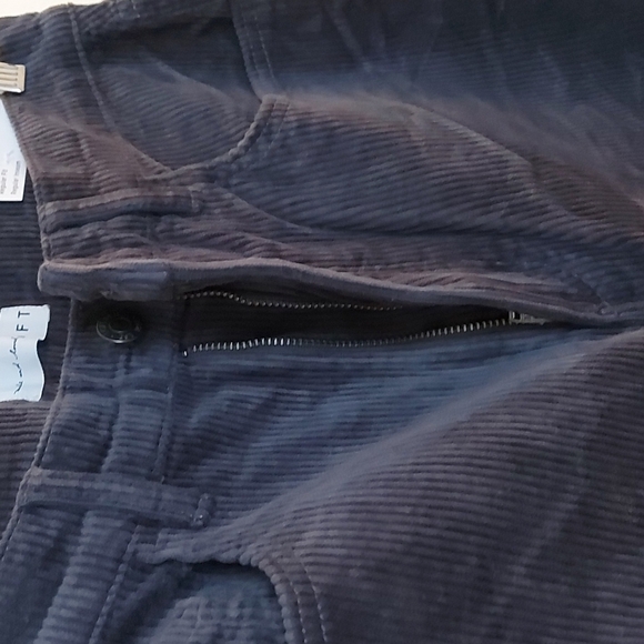 NWT Loft The Straight Crop Raw Hem Corduroy Pants Gray Size 28 - Picture 7 of 10